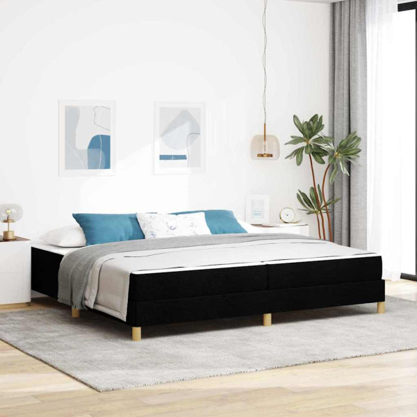 Cama tipo Box Spring Negro. Marrón 200 x 200 cm D
