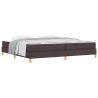 Cama Box Castanho 200 x 200 cm Tecido. Madeira de Engenharia 3