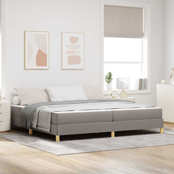 Cama tipo Box Spring Taupe. Marrón 200 x 200 cm D