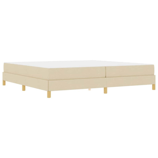 Cama tipo Box Spring Crema. Marrón 200 x 200 cm M 2