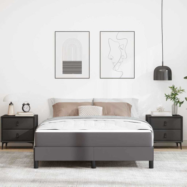 Cama Outros Cinzeto 140 x 200 cm Couro sintético M 5