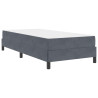 Cama box spring com colchão Cinza Escuro 80 x 200 cm Veludo 2