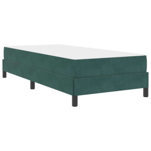 Cama box spring com colchão Verde Escuro 80 x 200 cm Veludo H