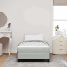 Cama box spring con colchón Gris Claro 90 x 190 cm Terciopelo 5