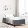 Cama box spring com colchão Cinza Escuro 90 x 190 cm Veludo 1