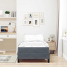 Cama box spring com colchão Cinza Escuro 90 x 190 cm Veludo 5