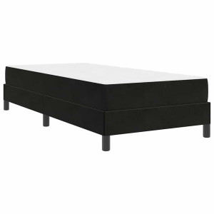 Cama box spring com colchão Preto 90 x 190 cm Veludo H