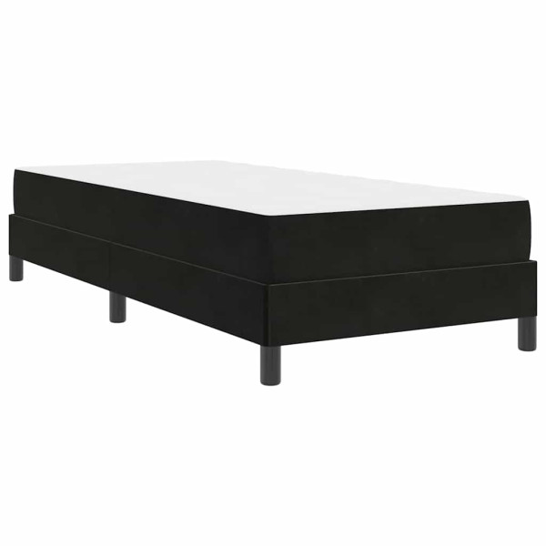 Cama box spring com colchão Preto 90 x 190 cm Veludo M 2