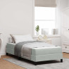 Cama box spring com colchão Cinzento-claro 90 x 200 cm Veludo 1