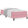Cama box spring con colchón Rosa 90 x 200 cm Terciopelo 4