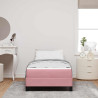Cama box spring com colchão Rosa 90 x 200 cm Veludo 5
