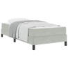 Cama box spring com colchão Cinzento-claro 100 x 200 cm Veludo 3