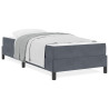 Cama box spring com colchão Cinza Escuro 100 x 200 cm Veludo 4
