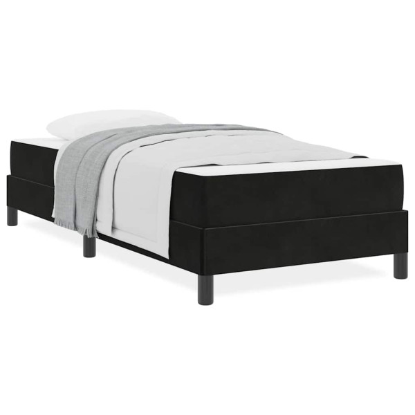 Cama box spring con colchón Negro 100 x 200 cm Terciopelo M 4