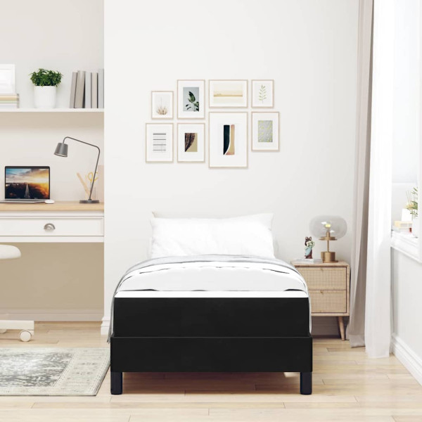 Cama box spring con colchón Negro 100 x 200 cm Terciopelo M 5