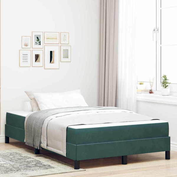 Cama box spring con colchón Verde oscuro 120 x 190 cm D