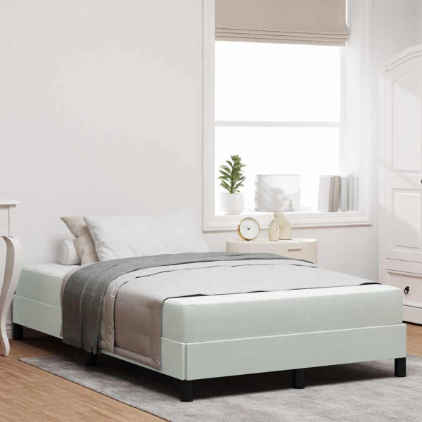 Cama box spring con colchón Gris Claro 120 x 200 cm Terciopelo D