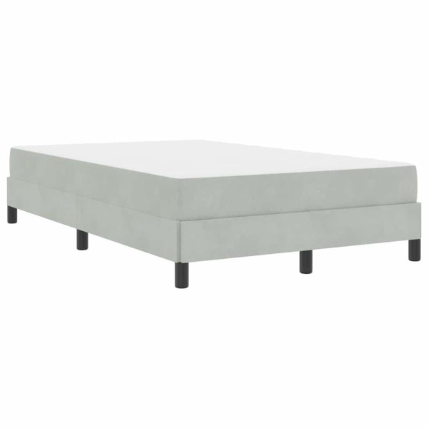 Cama box spring con colchón Gris Claro 120 x 200 cm Terciopelo M 2