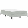 Cama box spring com colchão Cinzento-claro 120 x 200 cm Veludo 2