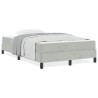 Cama box spring com colchão Cinzento-claro 120 x 200 cm Veludo 4