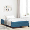 Cama box spring com colchão Azul Escuro 120 x 200 cm Veludo 1
