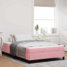 Cama box spring con colchón Rosa 120 x 200 cm Terciopelo 1