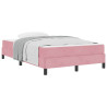 Cama box spring com colchão Rosa 120 x 200 cm Veludo 3