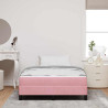 Cama box spring con colchón Rosa 120 x 200 cm Terciopelo 5