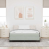 Cama box spring com colchão Cinzento-claro 140 x 190 cm Veludo 5