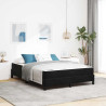 Cama box spring com colchão Preto 140 x 190 cm Veludo 1