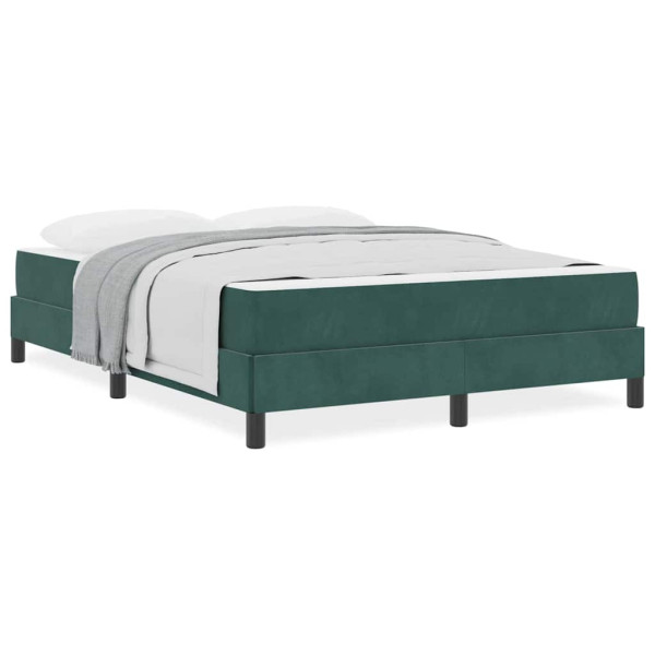 Cama box spring con colchón Verde oscuro 140 x 190 cm M 4