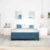 Cama box spring con colchón Azul Oscuro 140 x 190 cm Terciopelo 5