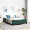 Cama box spring com colchão Verde Escuro 140 x 200 cm Veludo 1