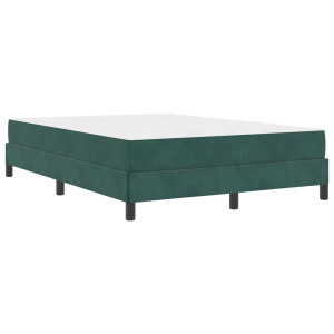 Cama box spring com colchão Verde Escuro 140 x 200 cm Veludo H