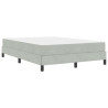Cama box spring com colchão Cinzento-claro 160 x 200 cm Veludo 2