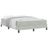Cama box spring com colchão Cinzento-claro 160 x 200 cm Veludo 3
