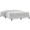 Cama box spring com colchão Cinzento-claro 160 x 200 cm Veludo 4