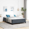 Cama box spring con colchón Gris oscuro 160 x 200 cm Terciopelo 1