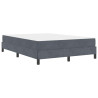 Cama box spring com colchão Cinza Escuro 160 x 200 cm Veludo 2