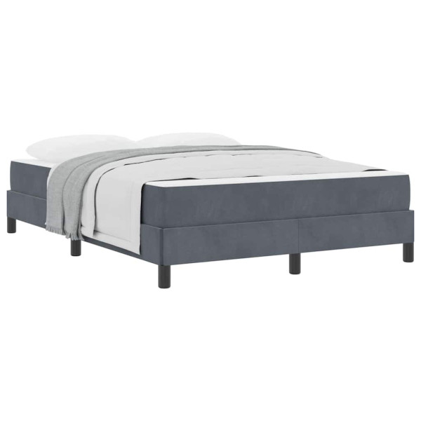 Cama box spring con colchón Gris oscuro 160 x 200 cm Terciopelo M 3