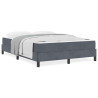 Cama box spring com colchão Cinza Escuro 160 x 200 cm Veludo 4