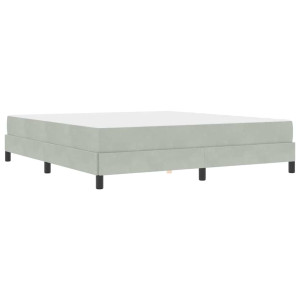 Cama box spring con colchón Gris Claro 180 x 200 cm Terciopelo H