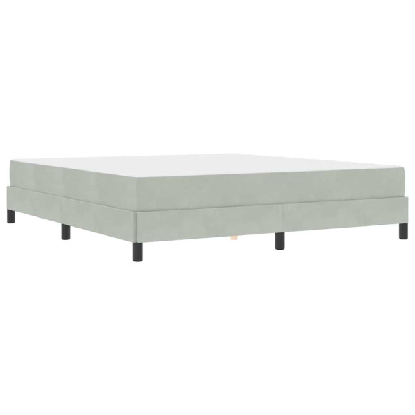 Cama box spring com colchão Cinzento-claro 180 x 200 cm Veludo M 2