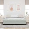 Cama box spring com colchão Cinzento-claro 180 x 200 cm Veludo 5