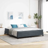 Cama box spring con colchón Gris oscuro 180 x 200 cm Terciopelo 1