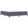 Cama box spring com colchão Cinza Escuro 180 x 200 cm Veludo 2