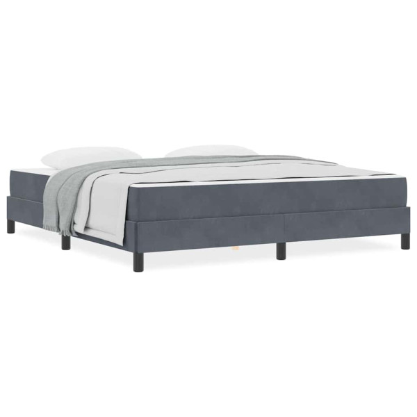 Cama box spring con colchón Gris oscuro 180 x 200 cm Terciopelo M 4
