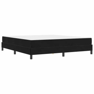 Cama box spring con colchón Negro 180 x 200 cm Terciopelo H