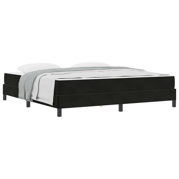 Cama box spring com colchão Preto 180 x 200 cm Veludo M 3