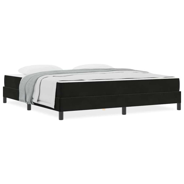 Cama box spring com colchão Preto 180 x 200 cm Veludo M 4